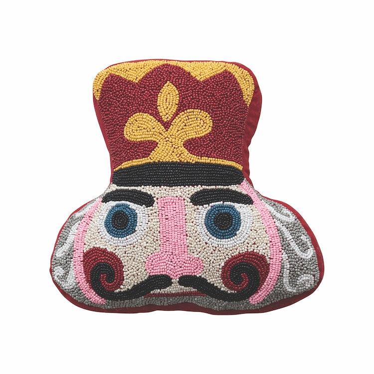 Beaded Nutcracker Pillow