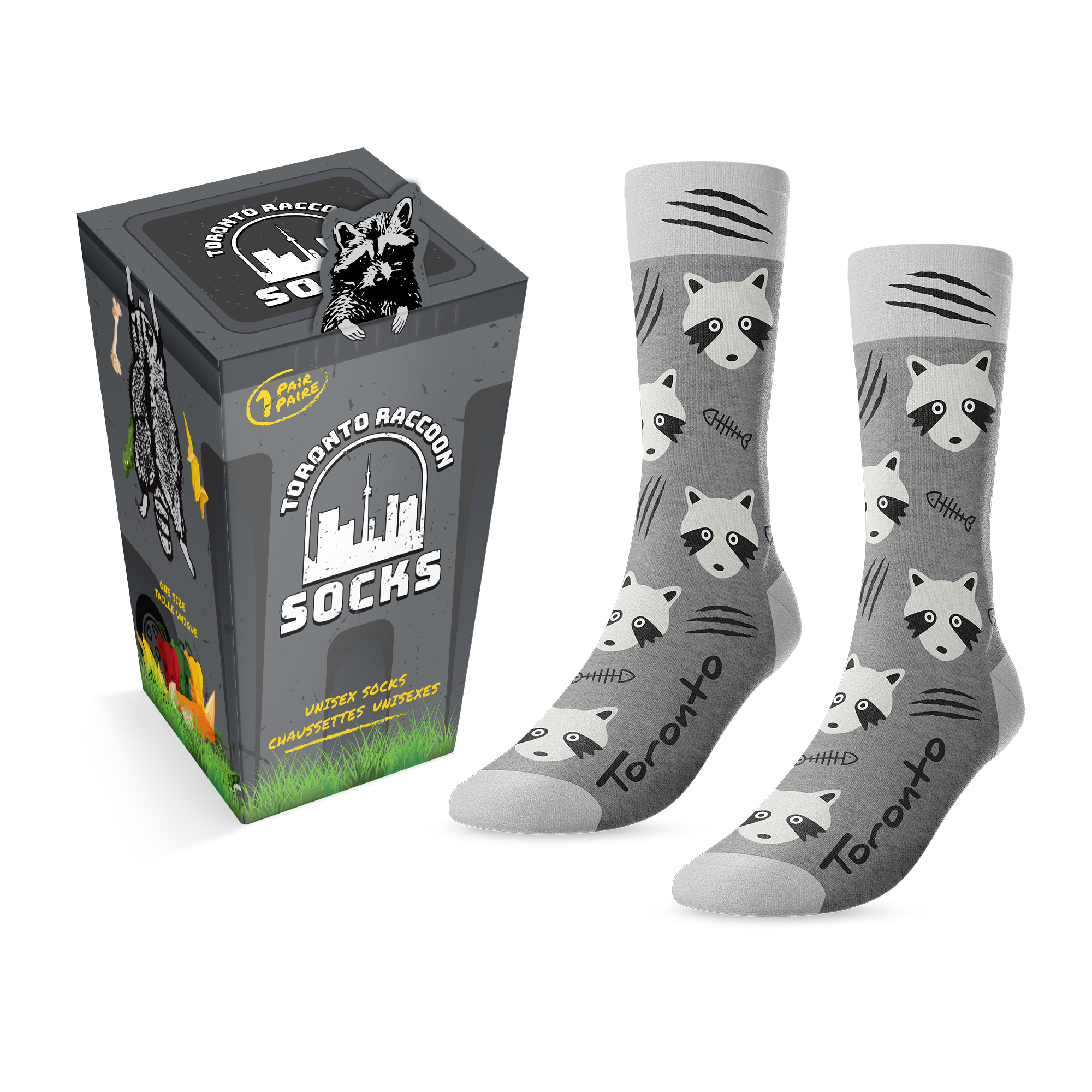 Toronto raccoon socks