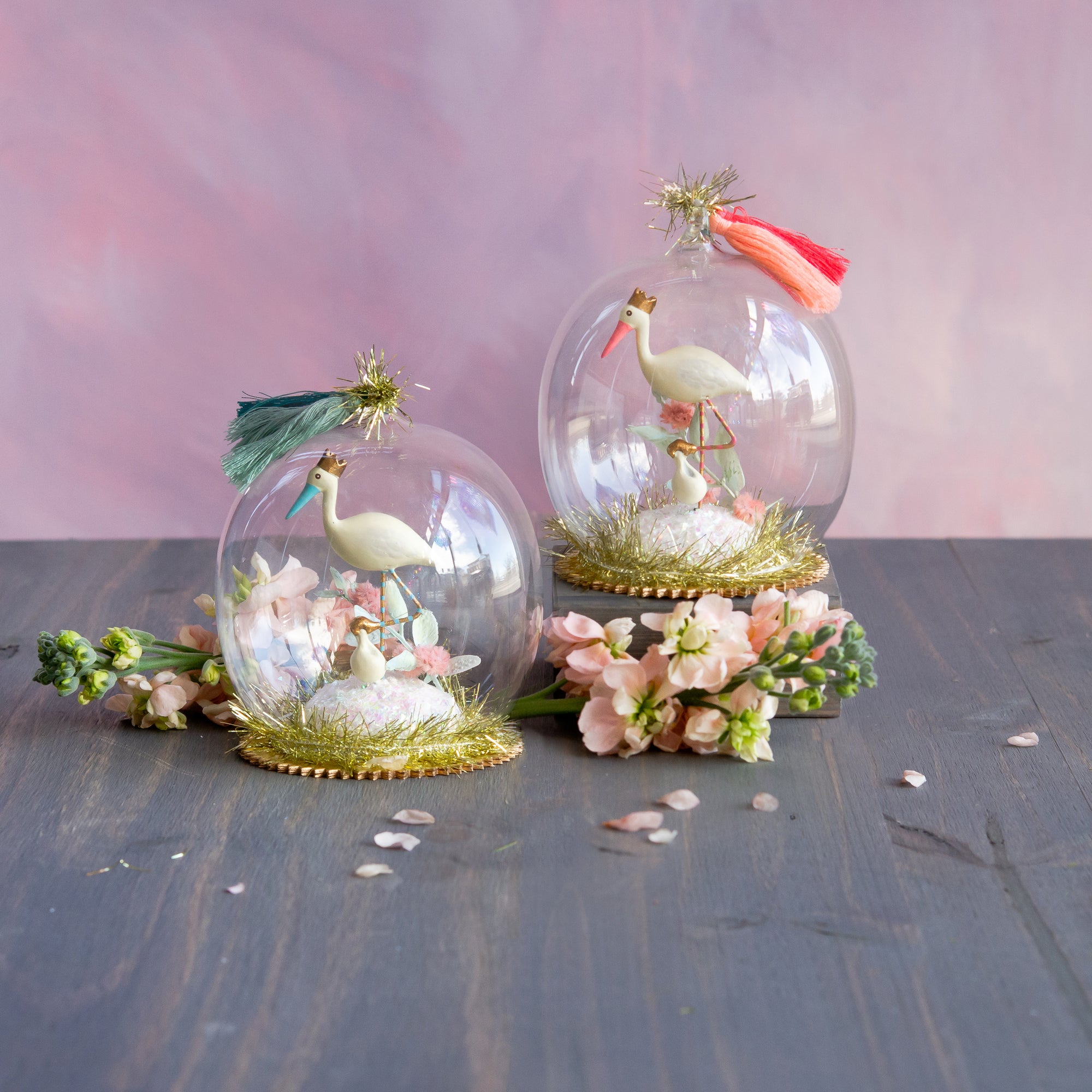 Royal Stork Dome Ornament (2 Colours)