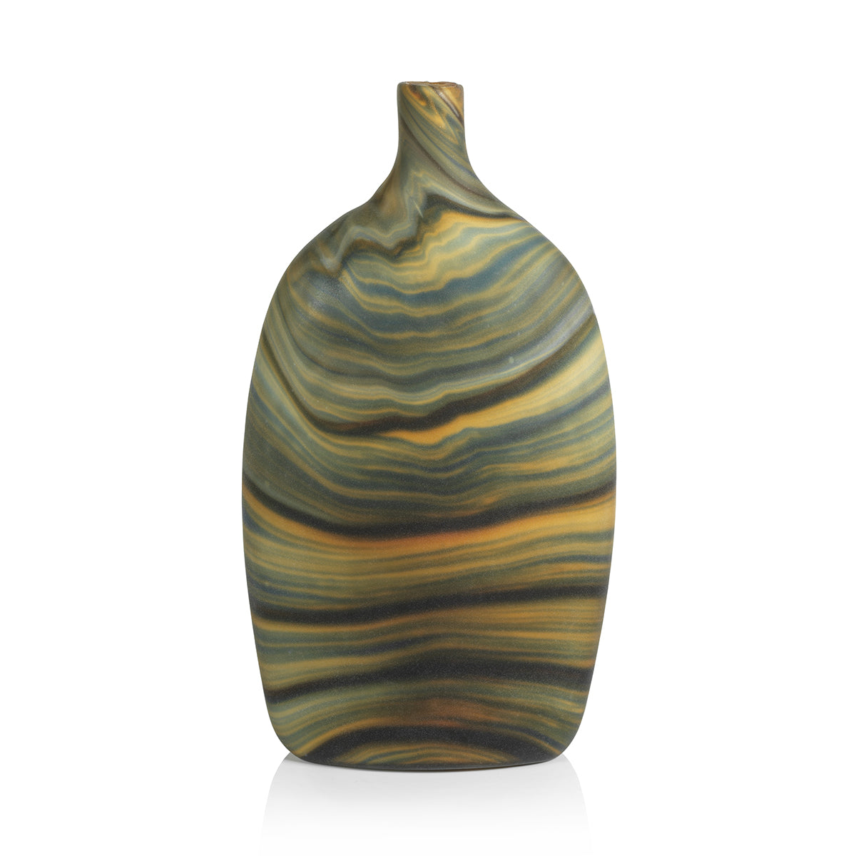 Marbleized Glass Vase - 13.75"