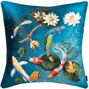 Koi Frog - Muzaluci Velvet Pillow