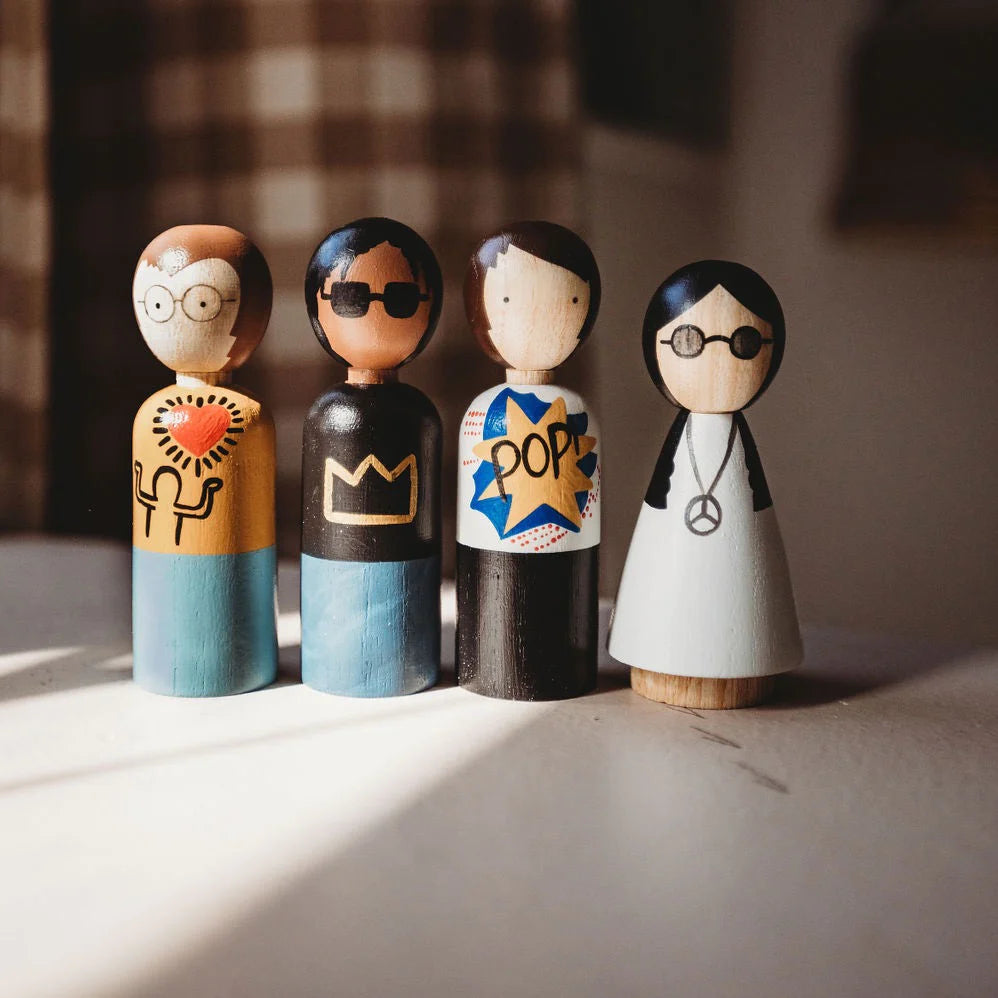 Modern Artists 3 Wood Ornaments (set of 4)