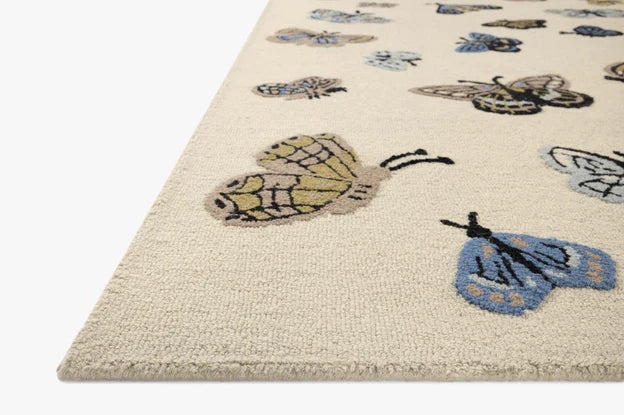 Highgrove Butterfly Rug (in Teal or Cream)