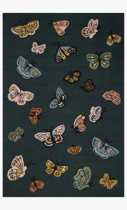Highgrove Butterfly Rug (in Teal or Cream)
