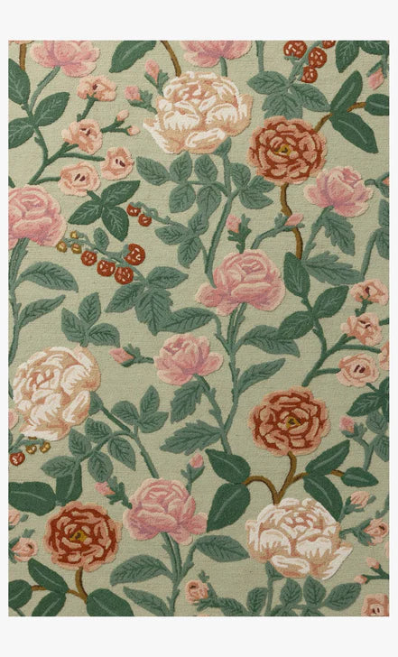 Highgrove Garden Rug (in Mint or Navy)