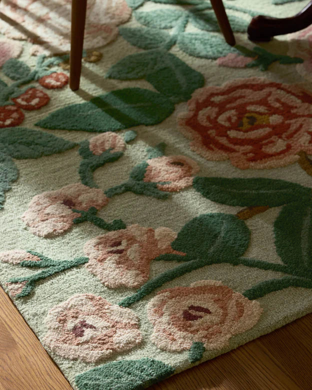 Highgrove Garden Rug (in Mint or Navy)