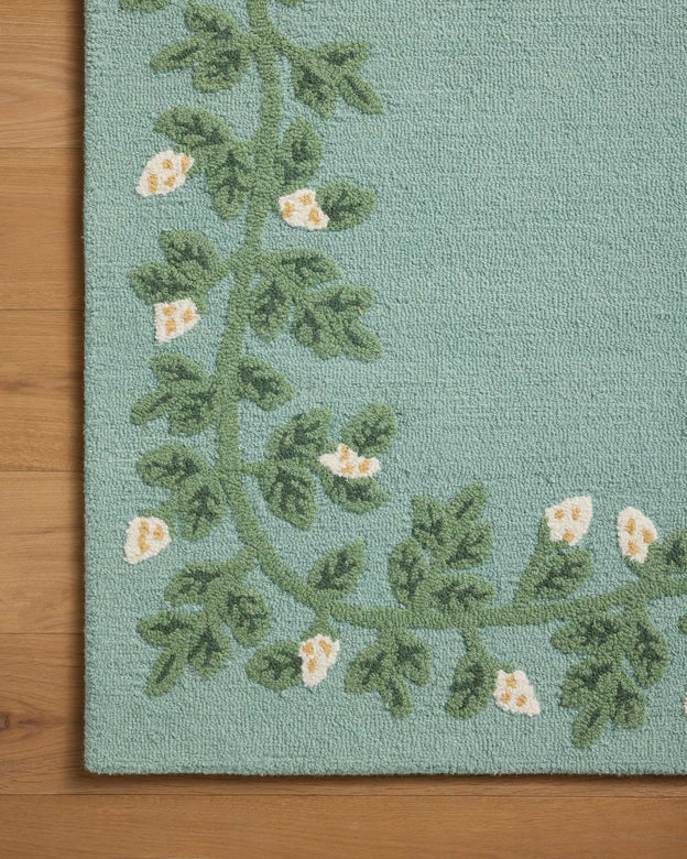Highgrove Garland Rug (in Blue or Cream)