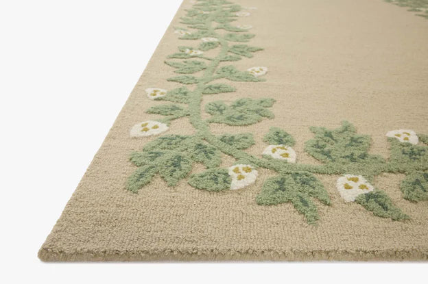 Highgrove Garland Rug (in Blue or Cream)