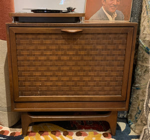 Vintage record holder cabinet at Kendall and Co.