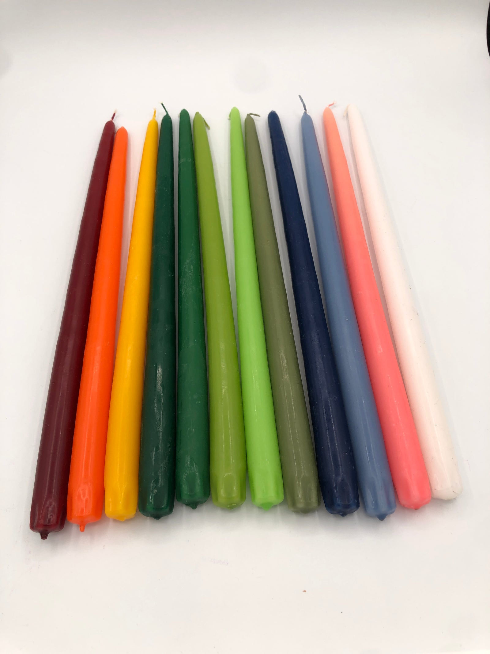 15" Hand Dipped Taper Candles - Sold Individually (Multiple Colors)