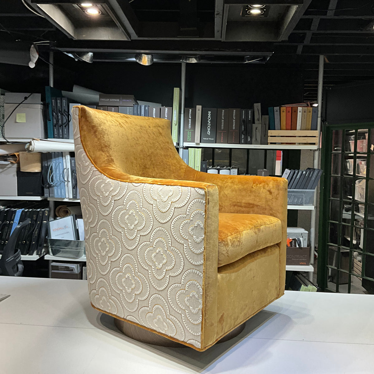 Xavier Swivel Chair with Round Base