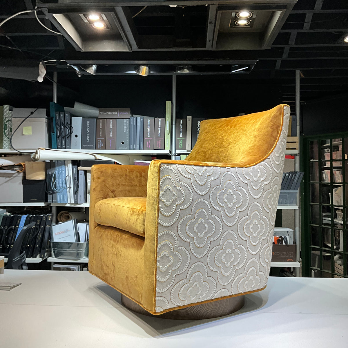 Xavier Swivel Chair with Round Base