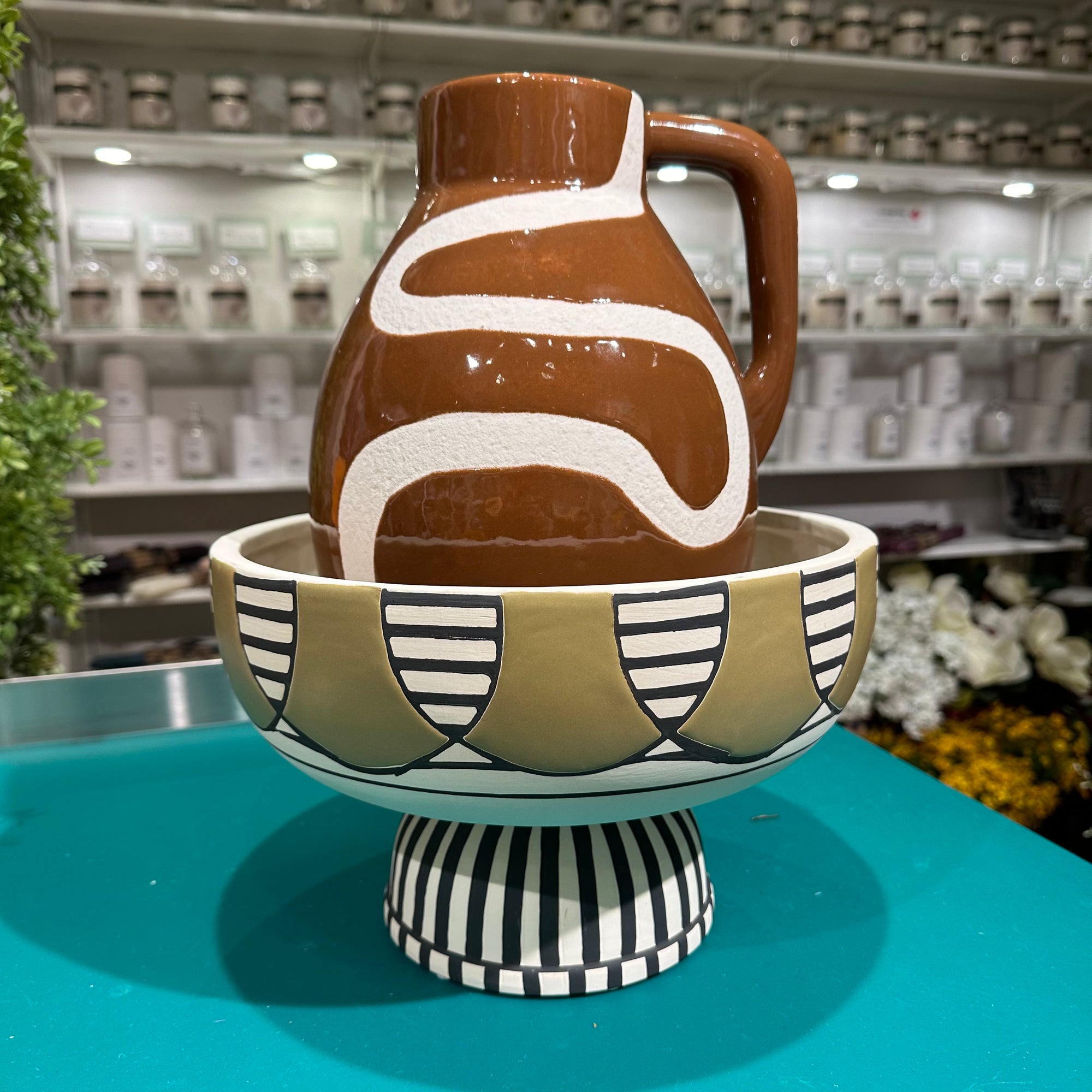 Brown Curvature Jug