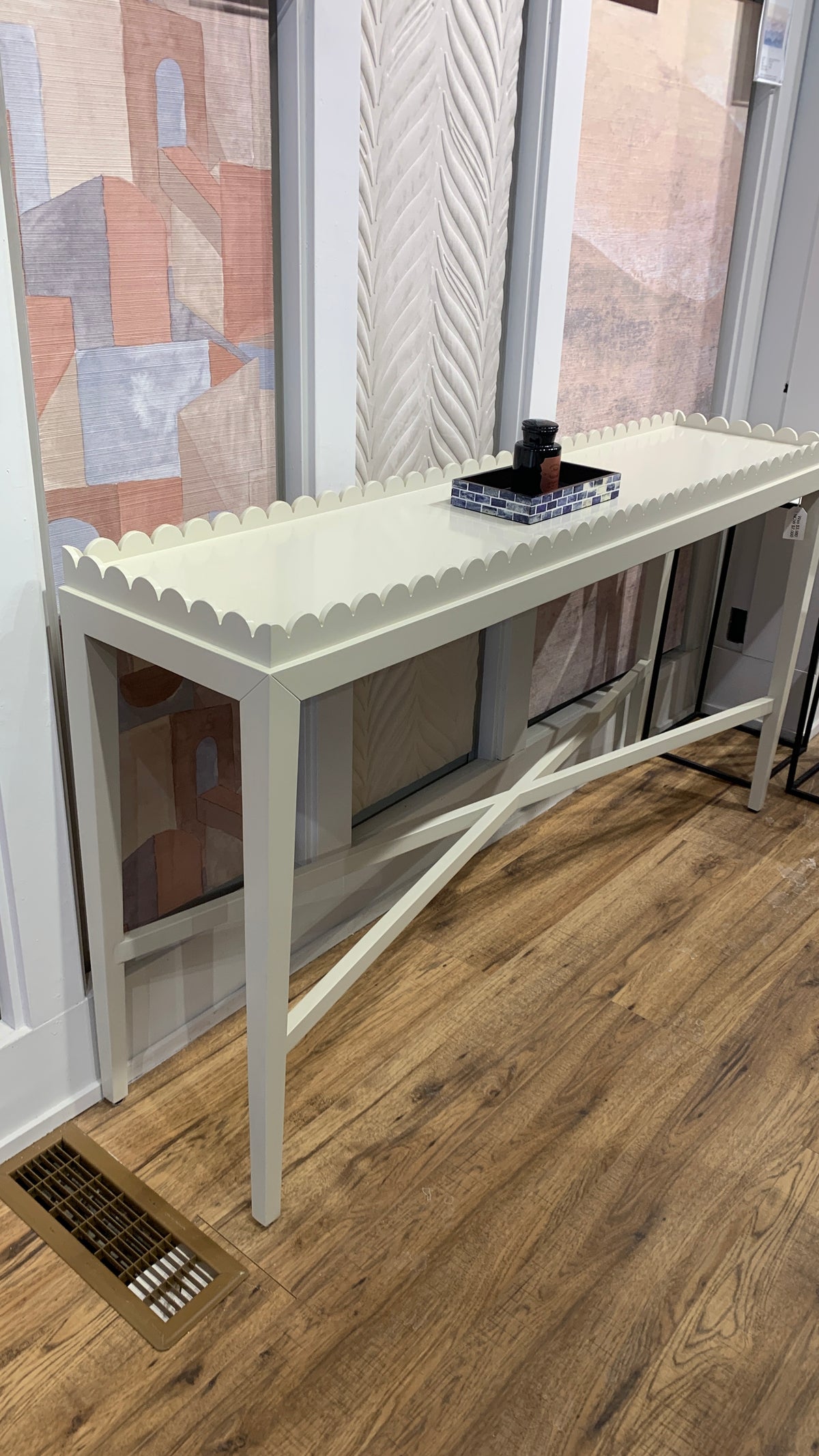 Scalloped Edge Console Table