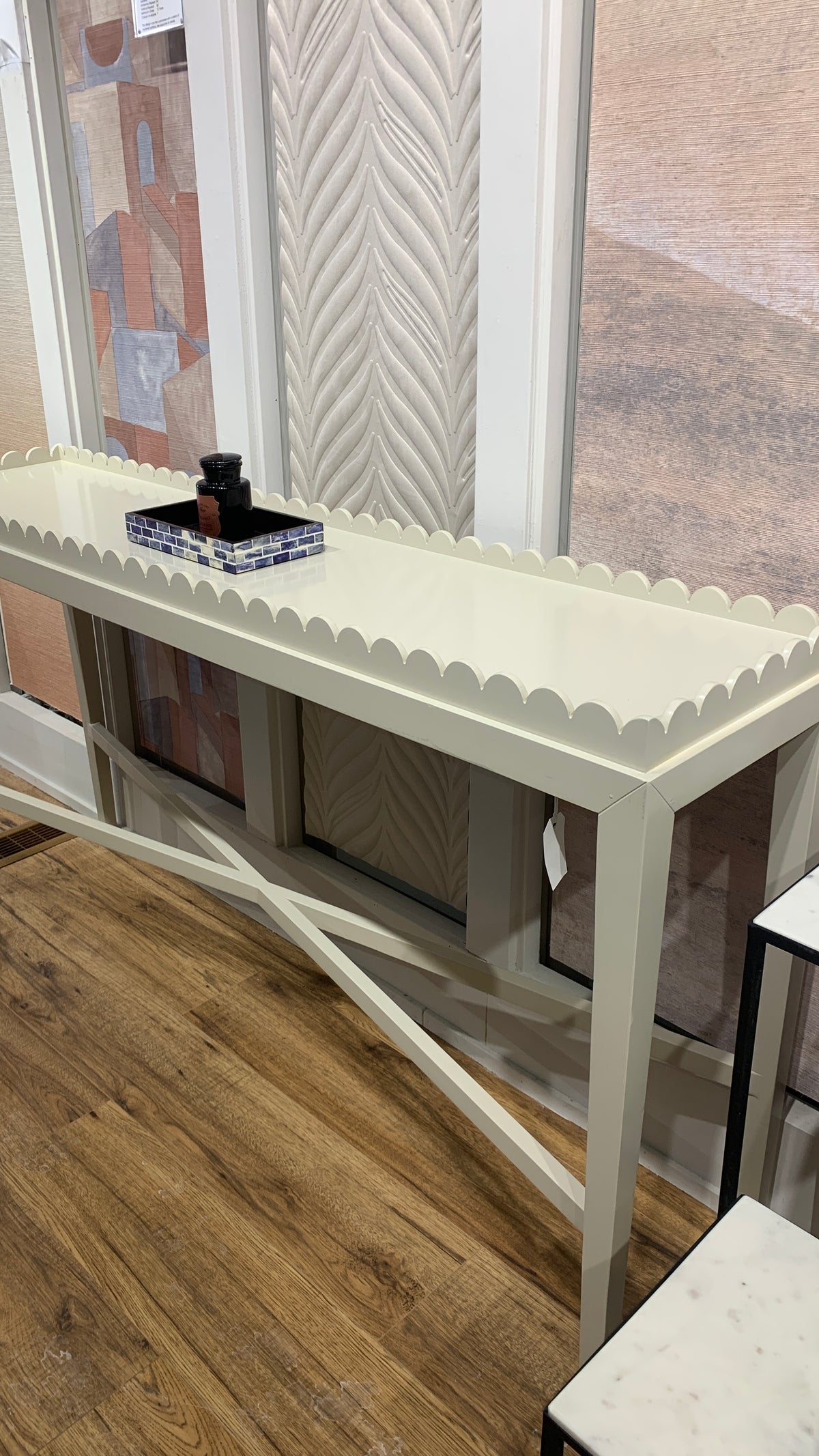 Scalloped Edge Console Table