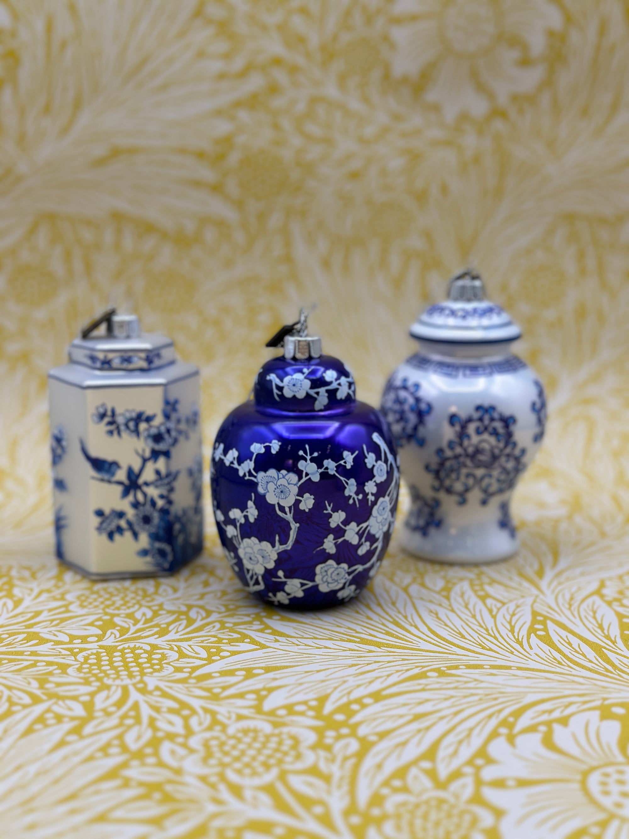 Small Blue Ginger Jar/Vase Ornament