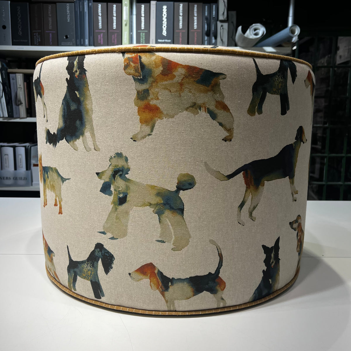 Drum Ottoman - Dogs