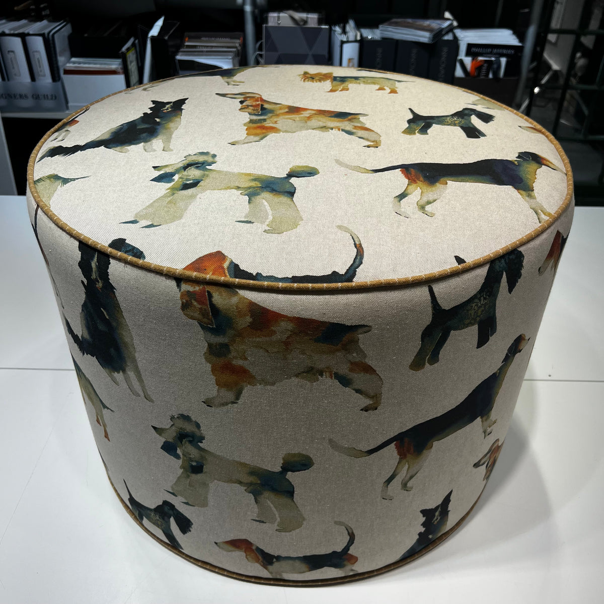 Drum Ottoman - Dogs