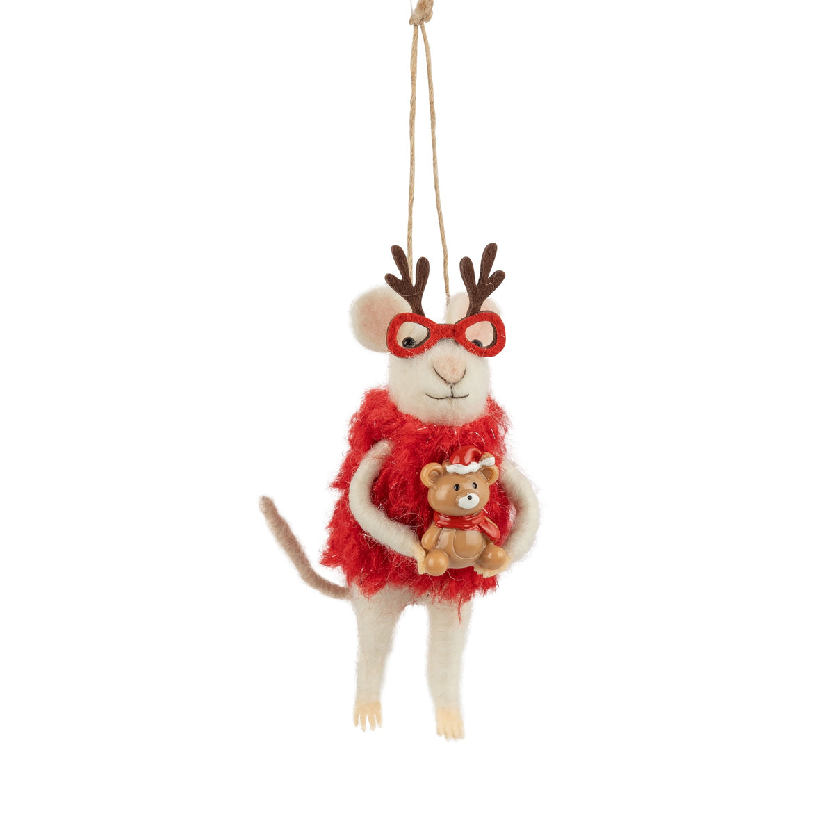 Antler Glasses Mouse Ornament