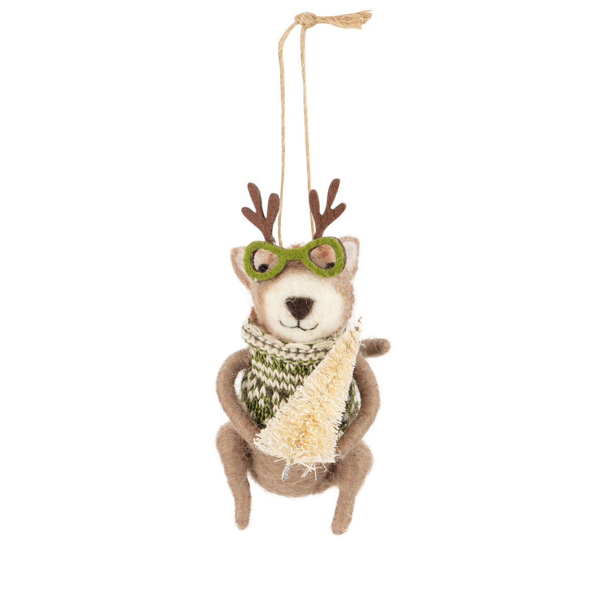 Antler Glasses Mouse Ornament