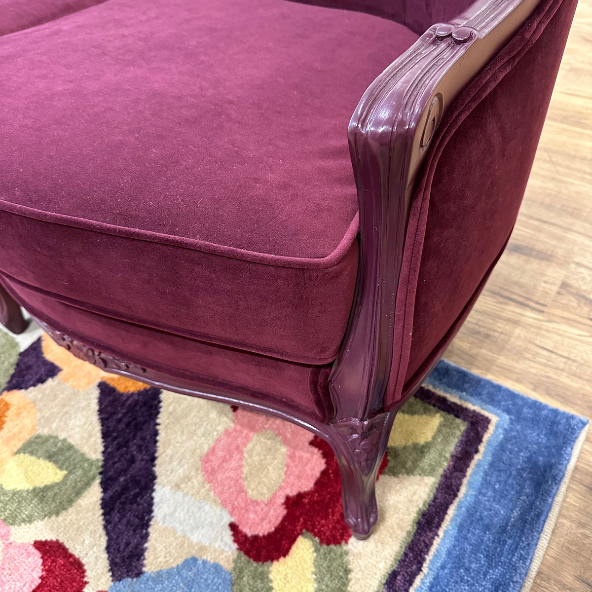 Bernice Bergère Sofa in Merlot