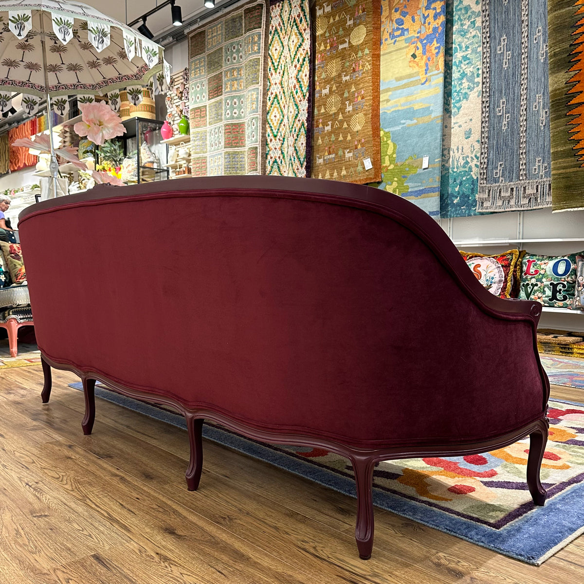 Bernice Bergère Sofa in Merlot