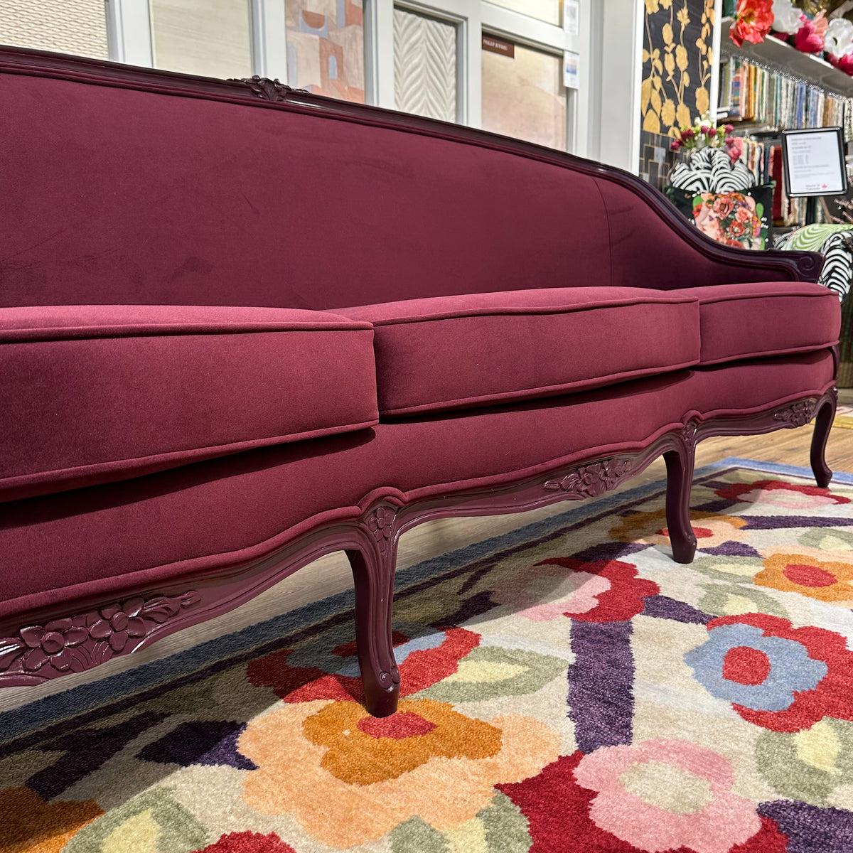 Bernice Bergère Sofa in Merlot