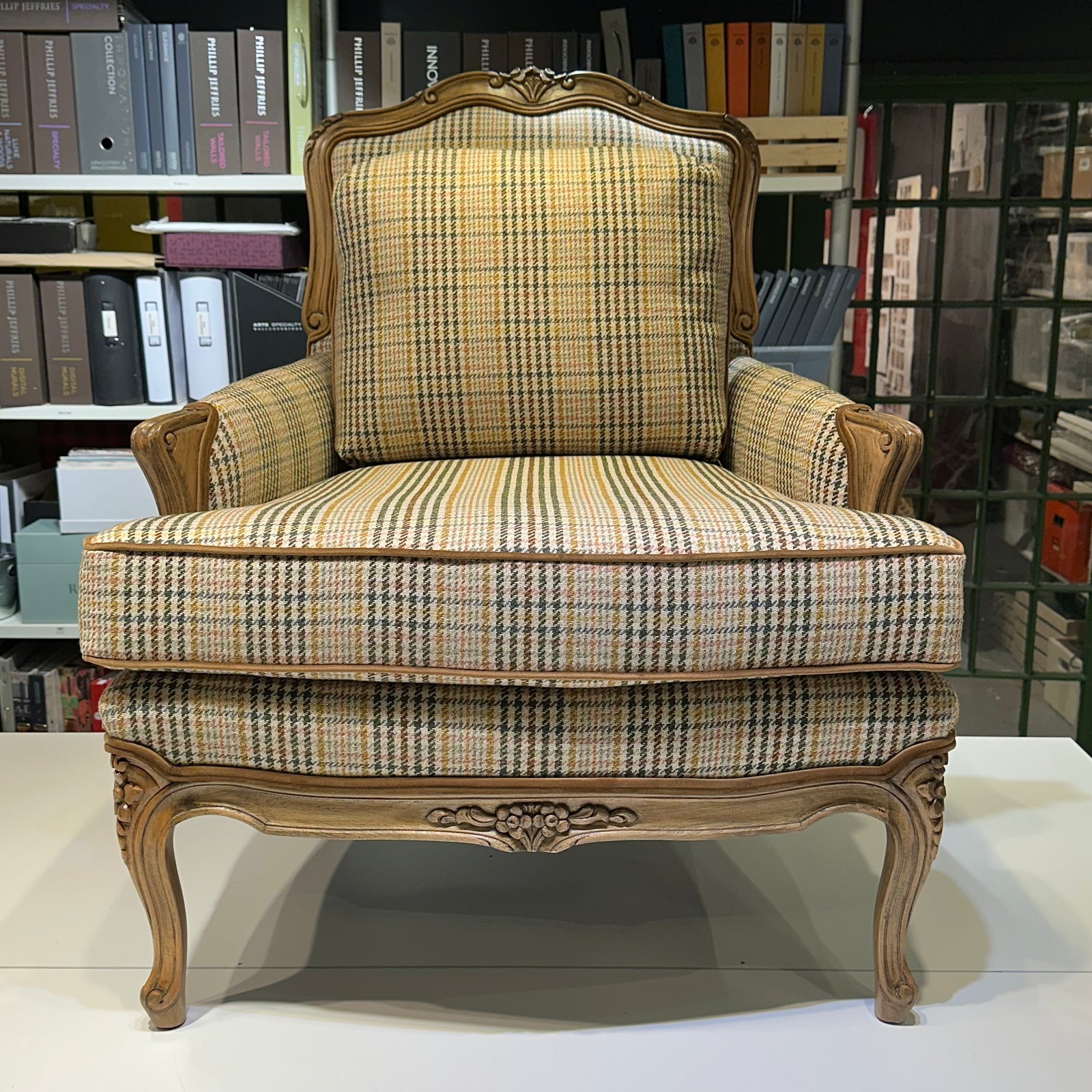 Plaid Bergère Chair
