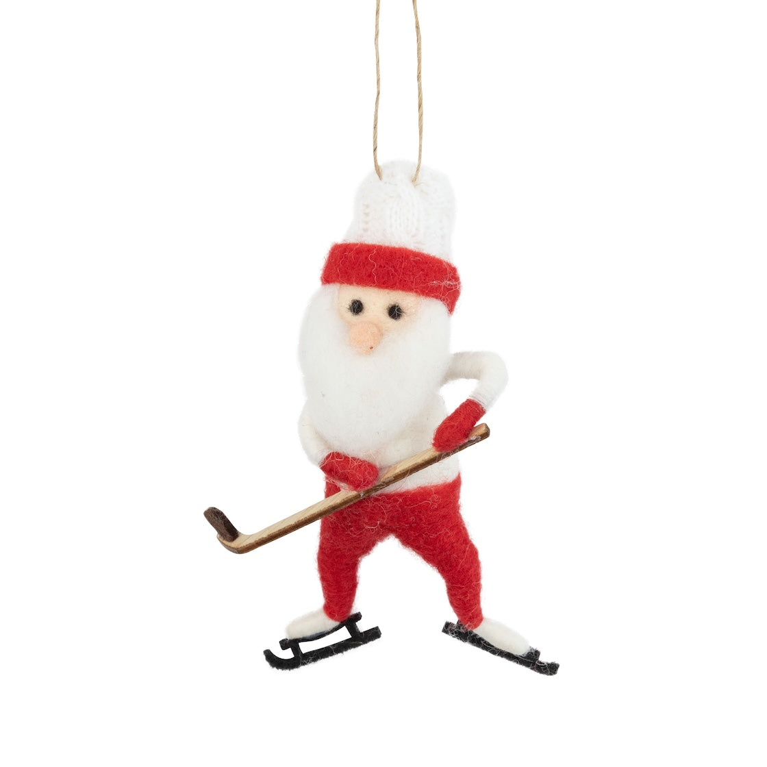 Hockey Santa Ornament