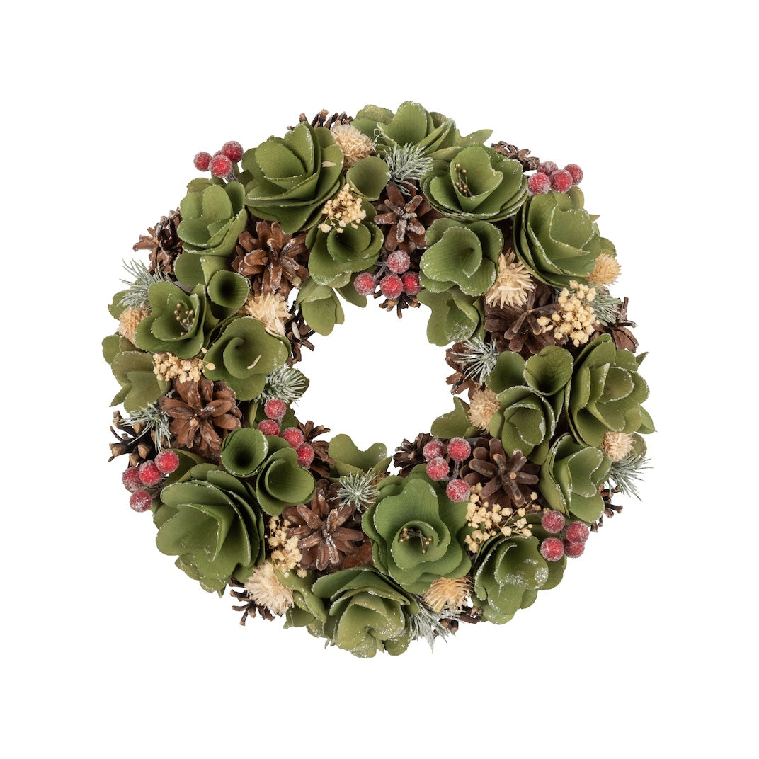 Frosted Cranberry Wreath
