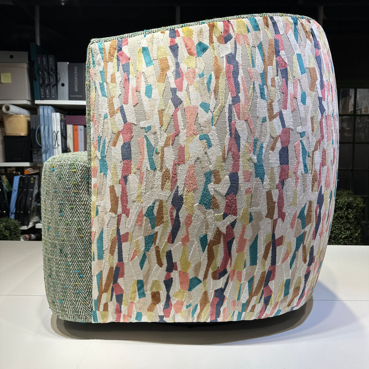 Tofino in Chevron Tweed with Cut Velvet