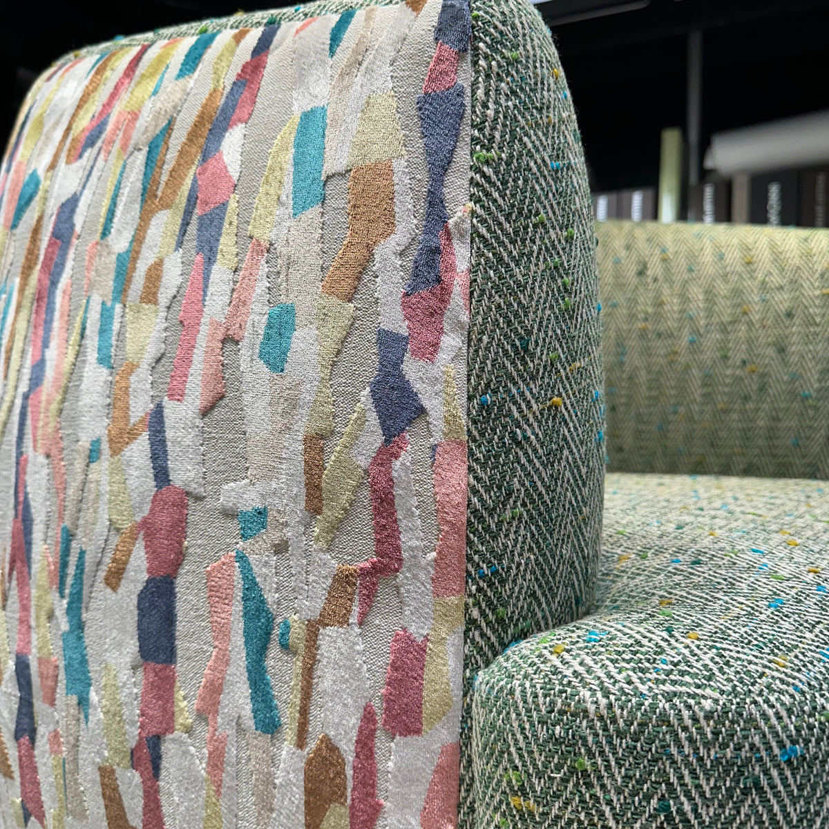 Tofino in Chevron Tweed with Cut Velvet