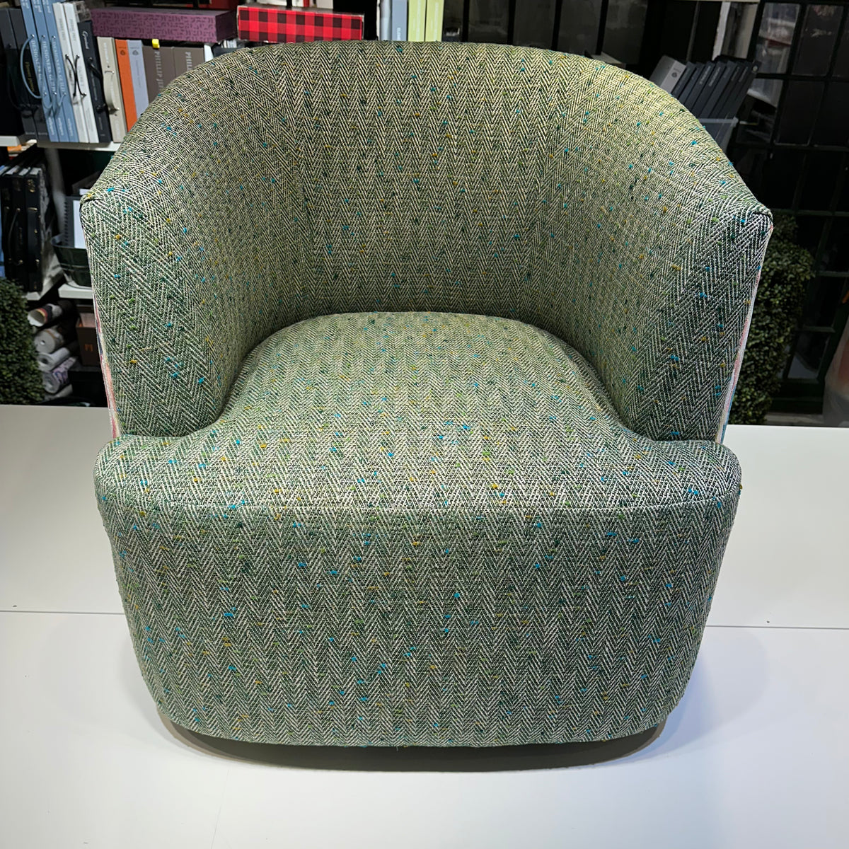 Tofino in Chevron Tweed with Cut Velvet