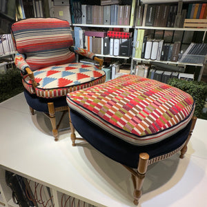 Two-Of-A-Kind Chair & Ottoman Set