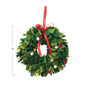 Wool Felt Wreath Ornament