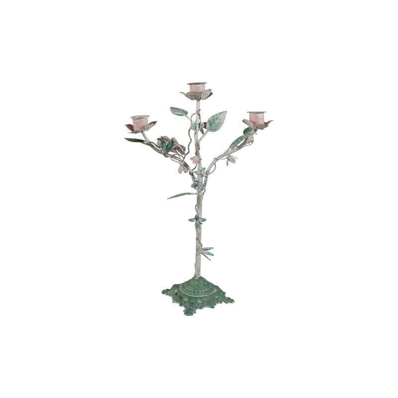 Metal Floral Candelabra