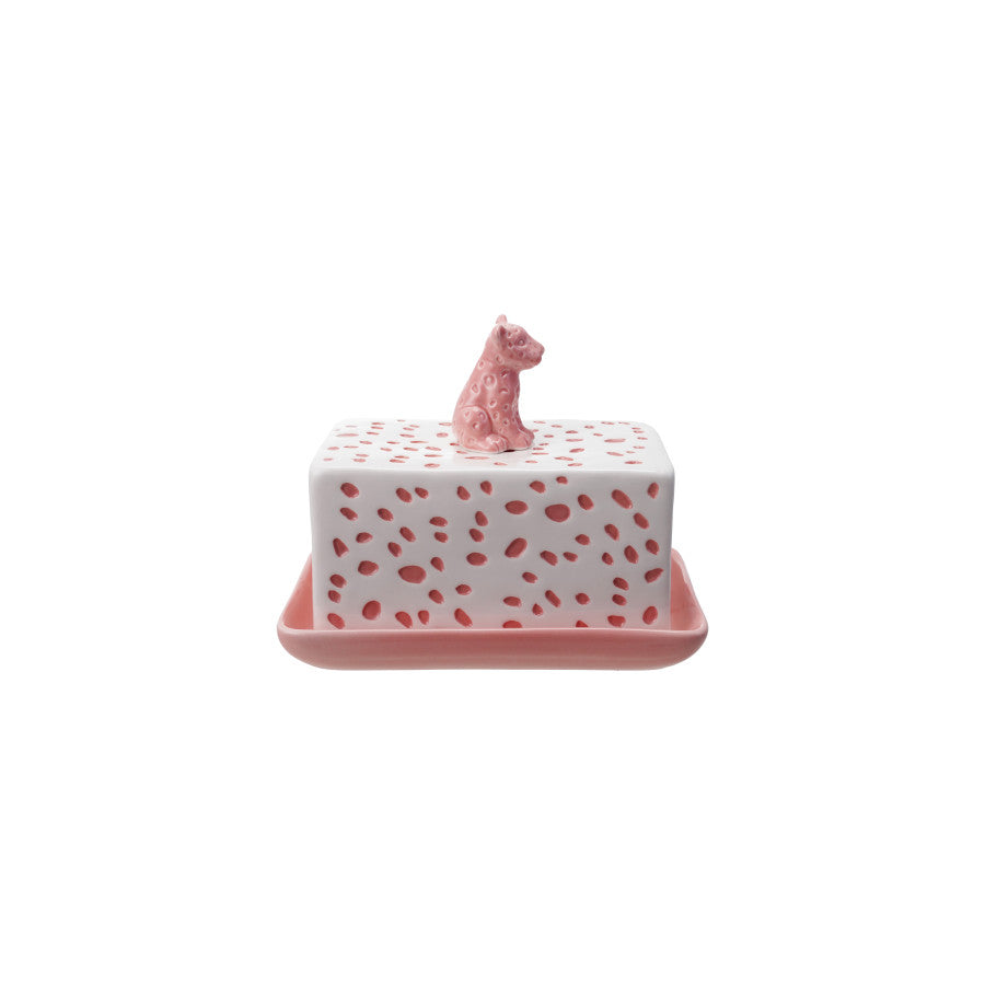 Cheetah Butter Dish