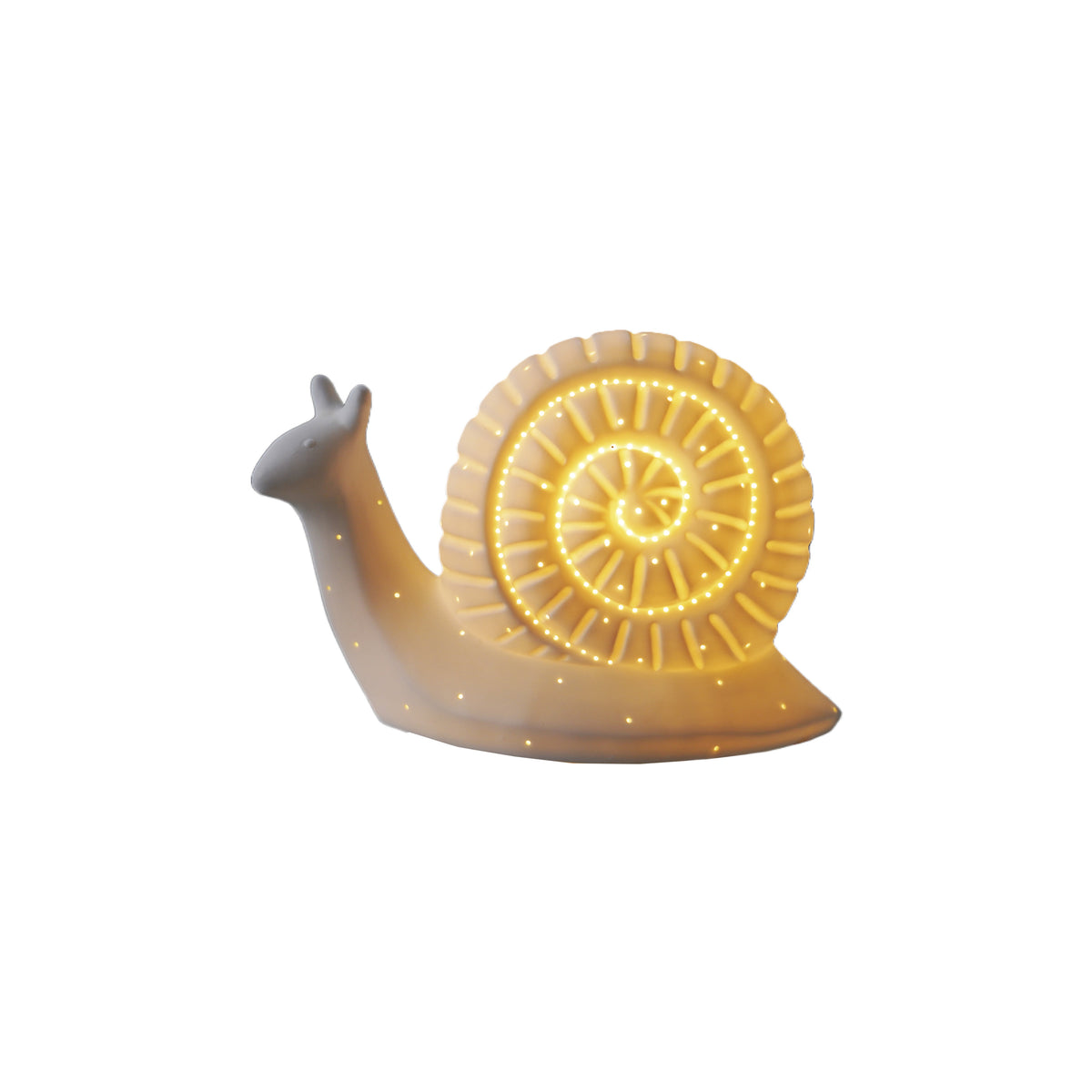 Stoneware Snail Lamp