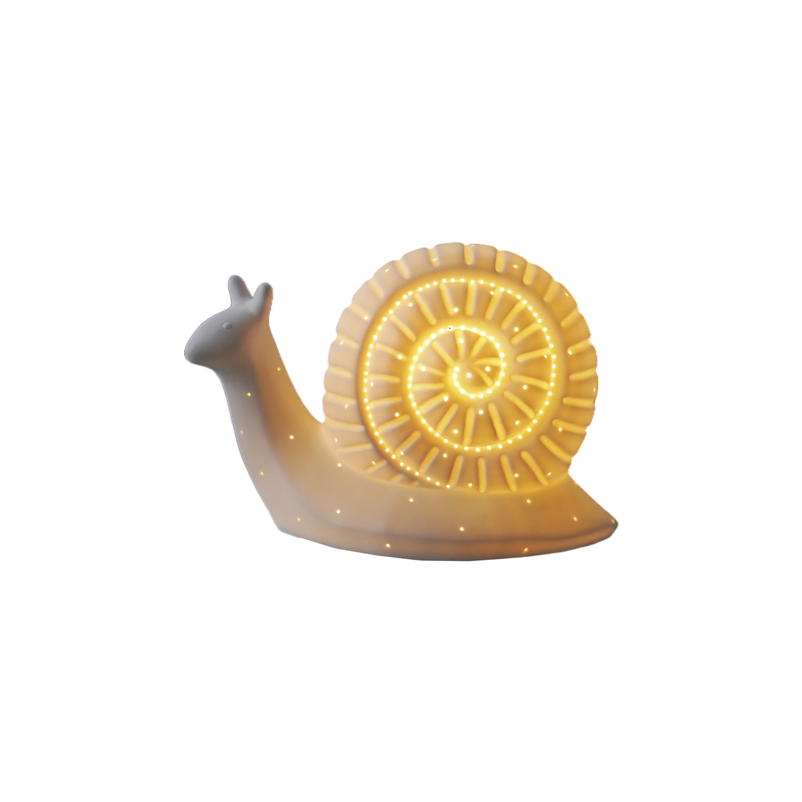 Stoneware Snail Lamp
