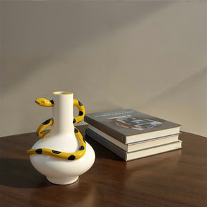 Snake Curvature Vase - Yellow