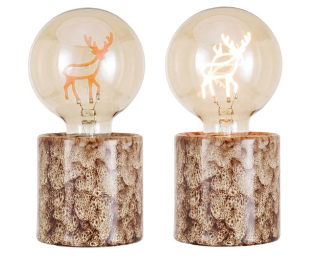 Deer Shaped LED Stoneware Lamp