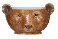 Stoneware Animal Head Shaped Bowl, 4 styles