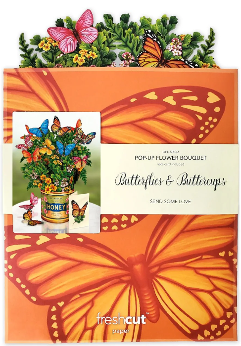 Butterflies and Buttercups Pop-Up Bouquet