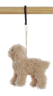 White Furry Poodle Ornament