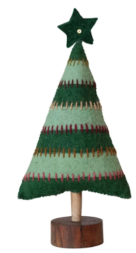 Wool Felt Christmas Tree w/ Star