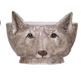 Stoneware Animal Head Shaped Bowl, 4 styles