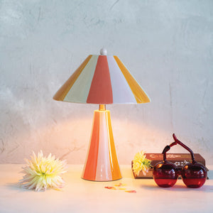 Ceramic Striped Lamp