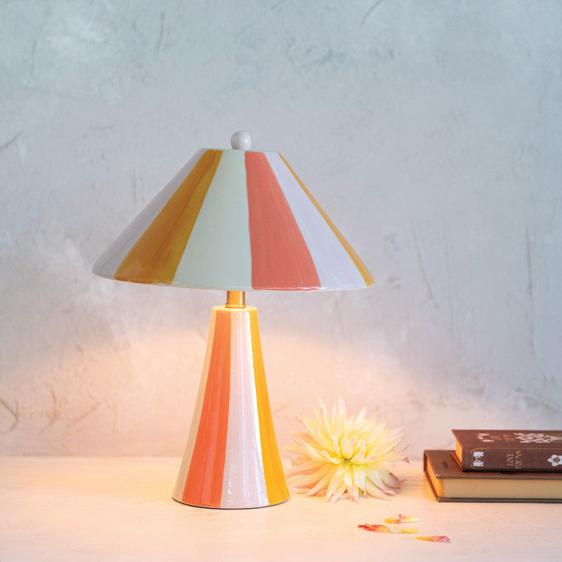Ceramic Striped Lamp
