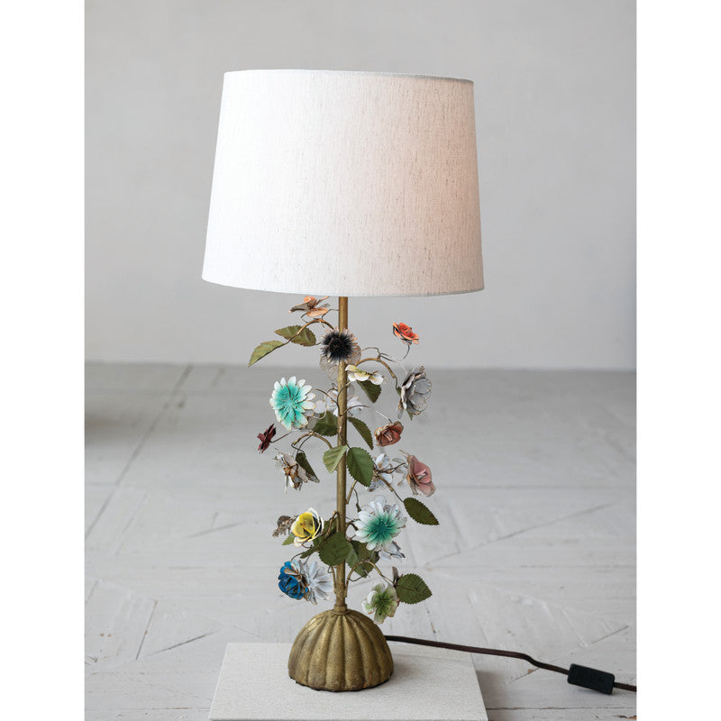 Toleware Flower Lamp