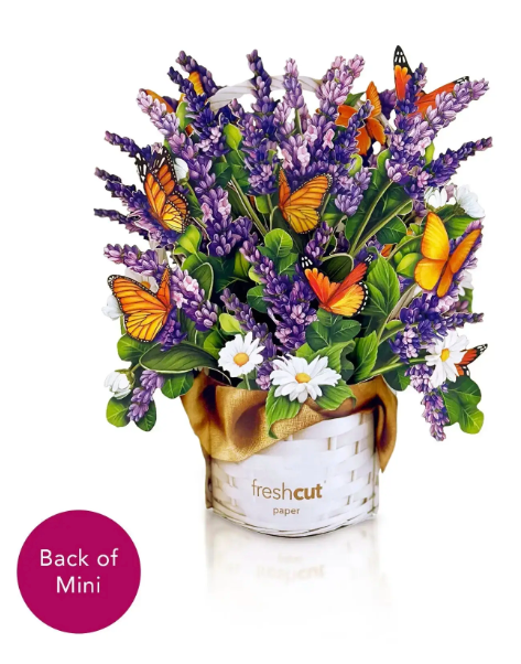 Mini Lavender and Butterflies Pop-Up Bouquet